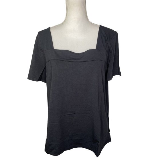 AnyBody Tops - Anybody Womens t-shirt blouse top Cotton Modal Spandex blend Black Size Medium